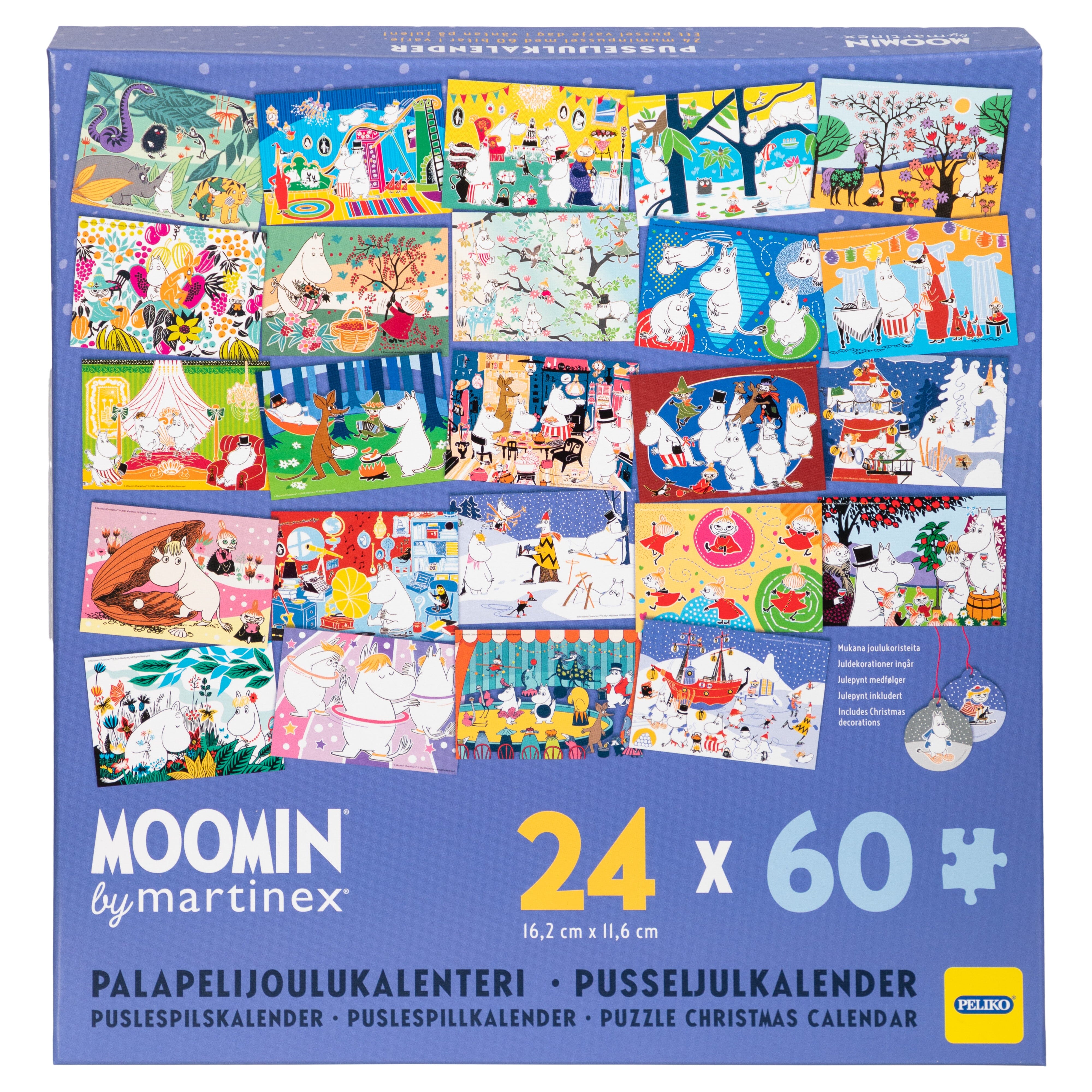Moomin by Martinex Puzzle Adventskalender 24 × 60‑Teile-Puzzles Kalender Moomin by Martinex 