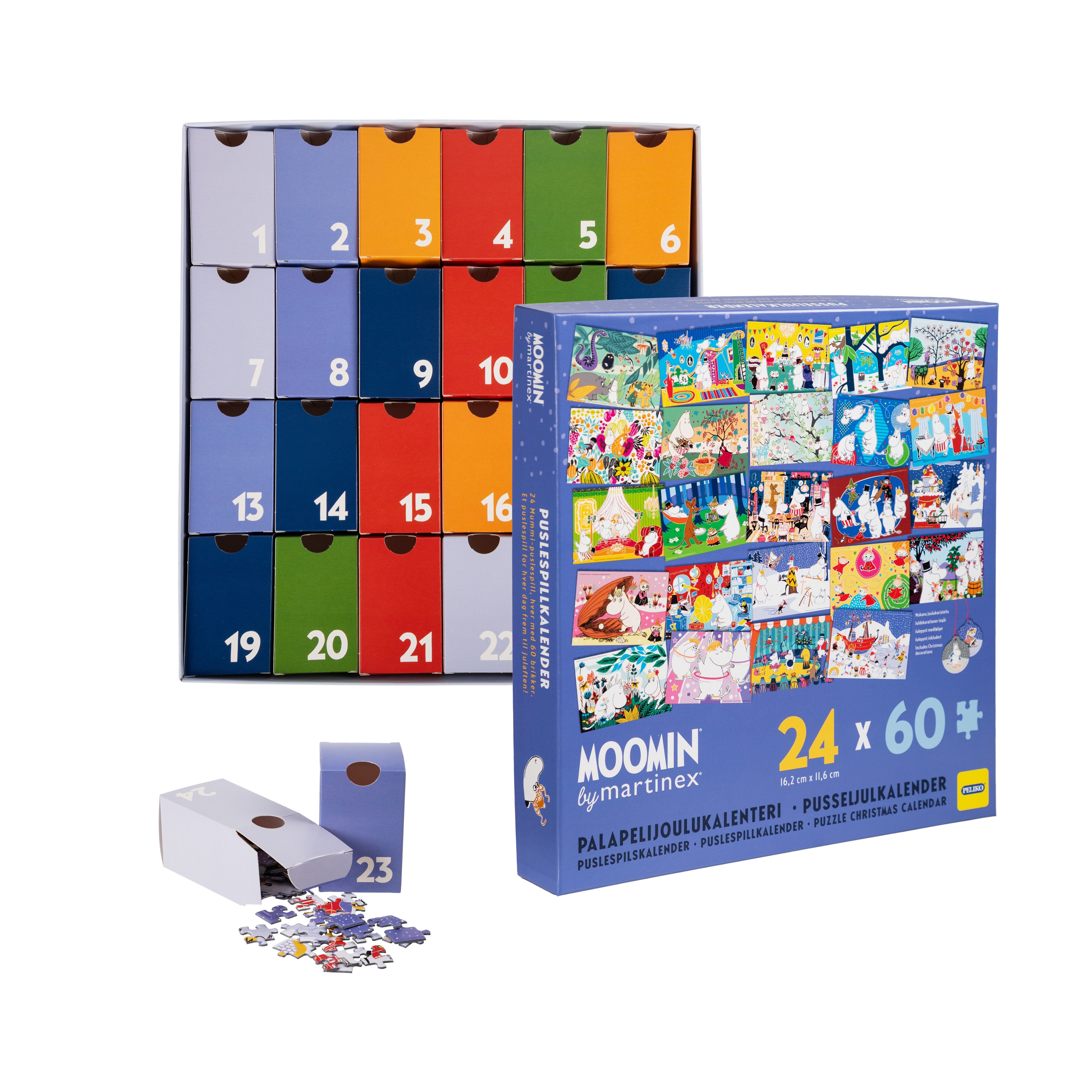 Moomin by Martinex Puzzle Adventskalender 24 × 60‑Teile-Puzzles Kalender Moomin by Martinex 