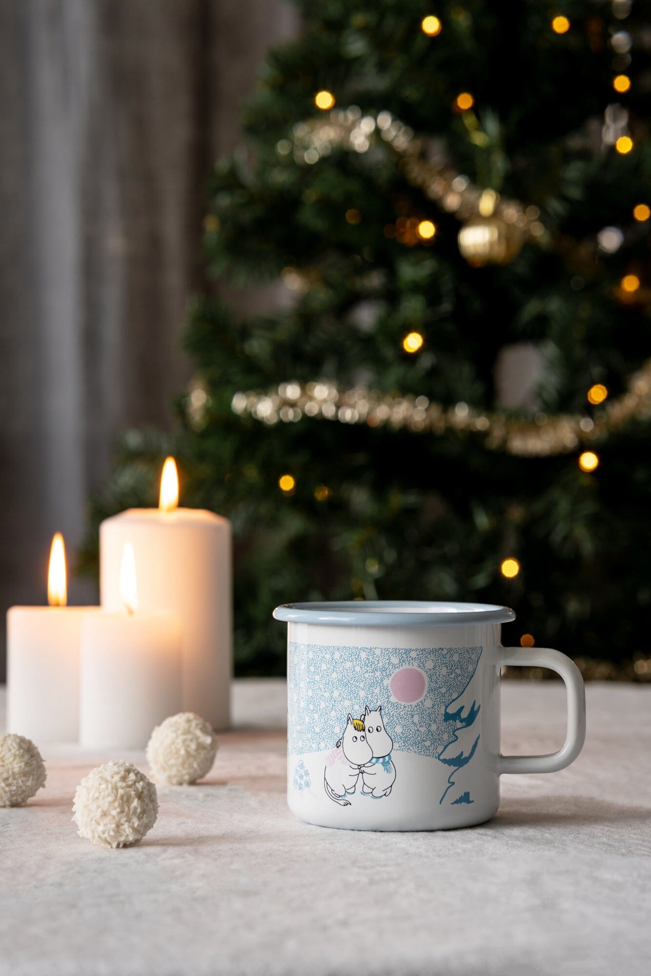 Moomin by Muurla Emaille-Tasse „Let it Snow“ – 370ml Becher Moomin by Muurla 