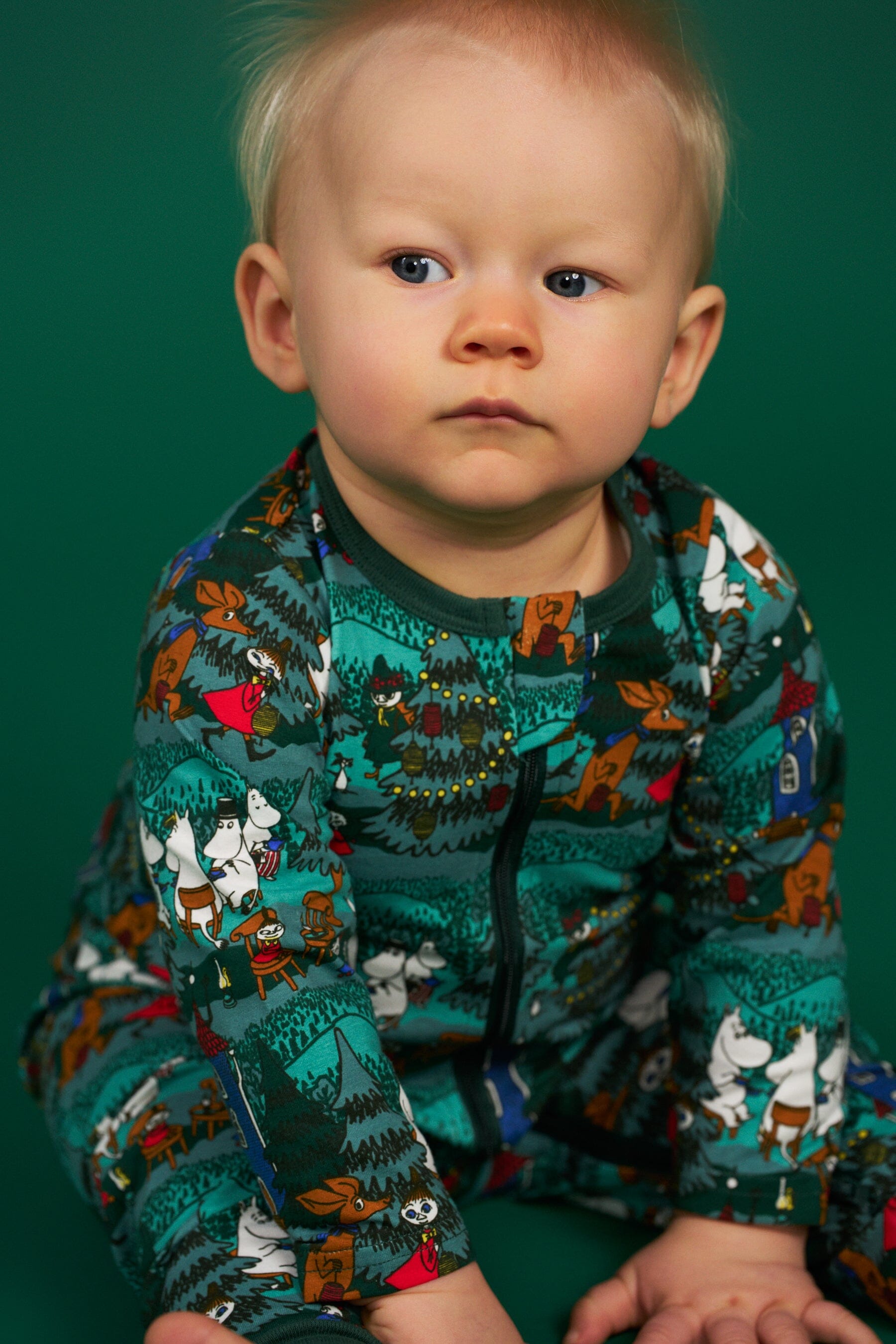 MOOMIN © Bustling Pyjamas Baby – Dark Blue Einteiler / Bodysuits Moomin by Martinex 