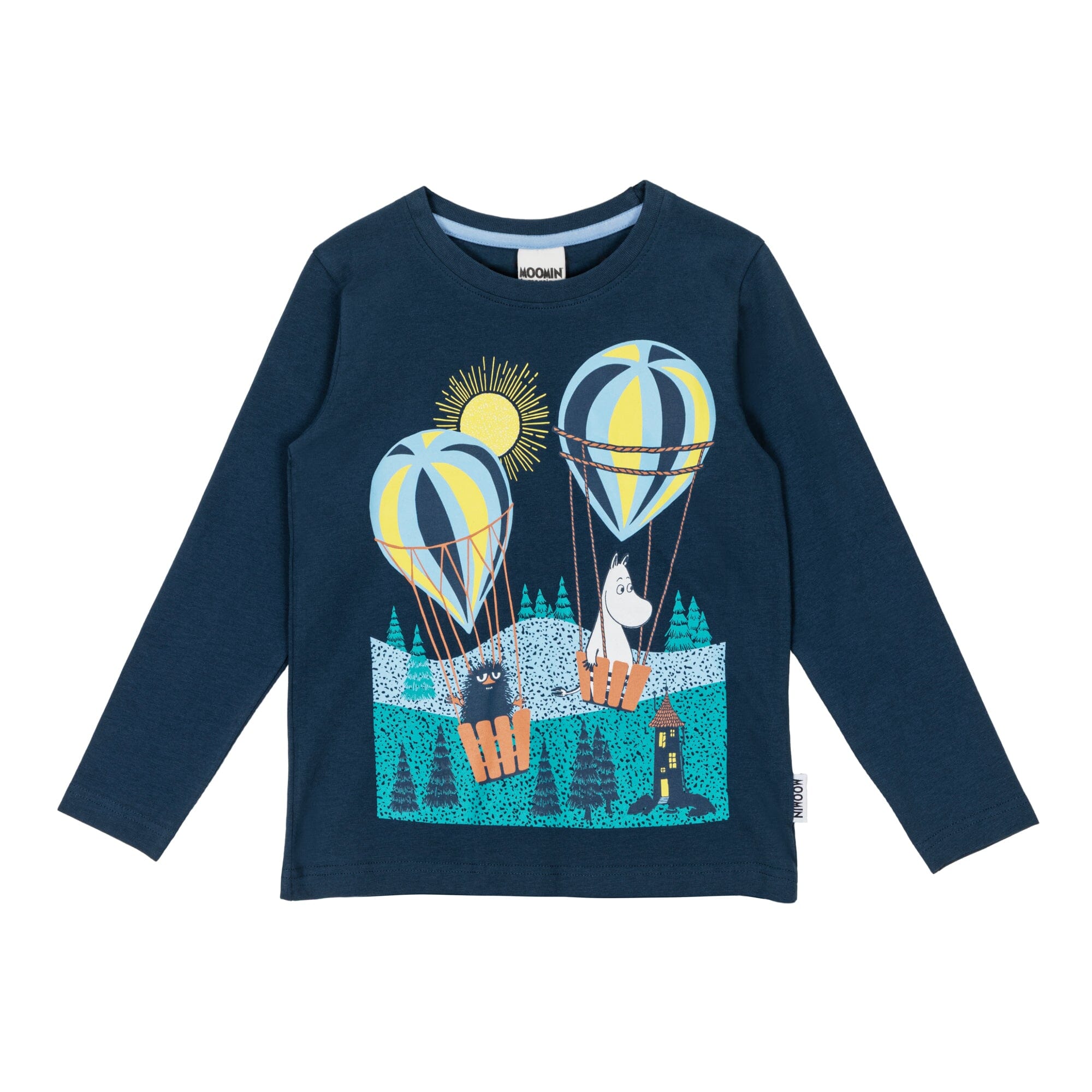 Moomin Kids Langarmshirt „Early Flight“ – Dark Blue Langarmshirt Moomin by Martinex 104 