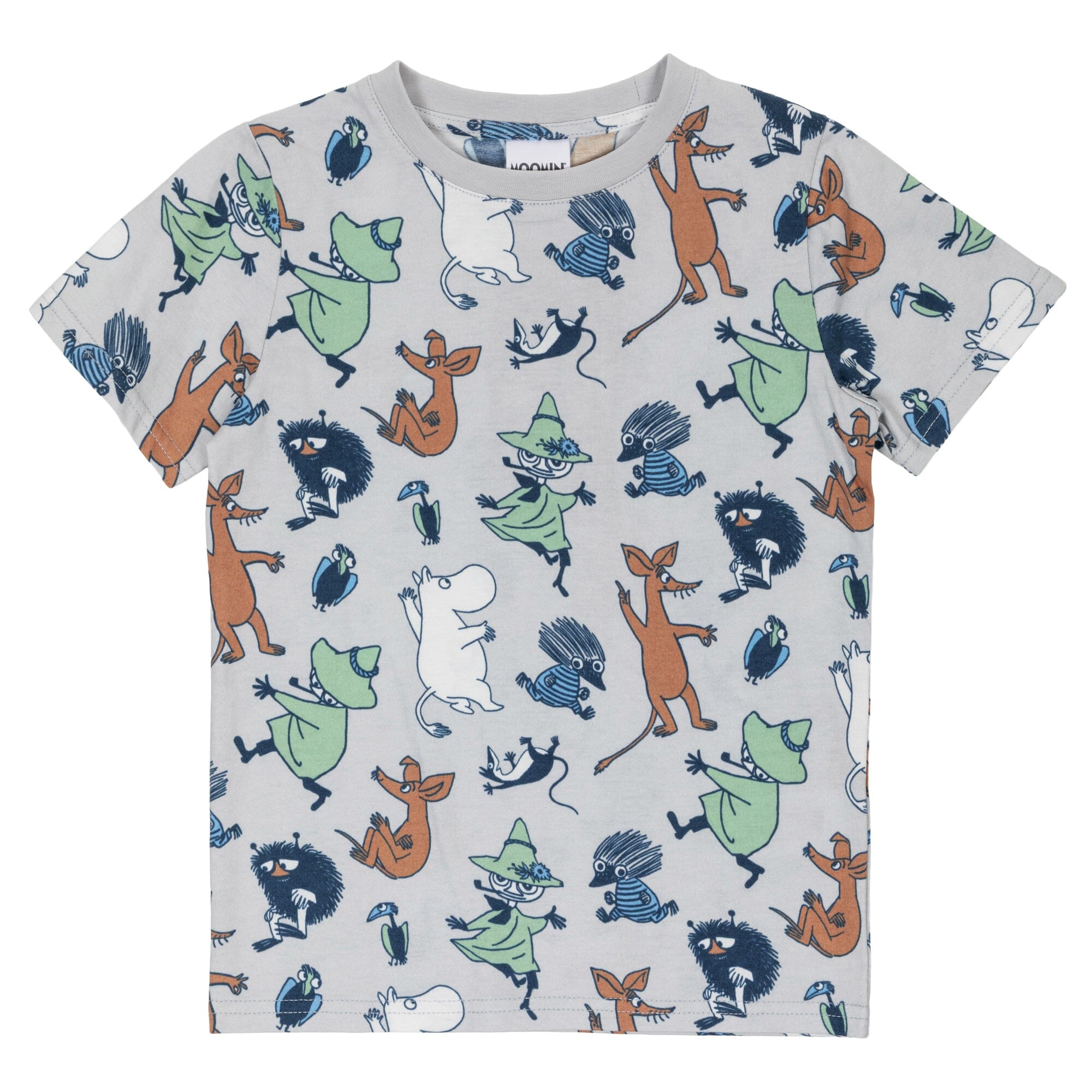 Moomin Kids Pyjama-Set „Funny PJ“ – Grey mit Allover-Print Schlafanzug Moomin by Martinex 