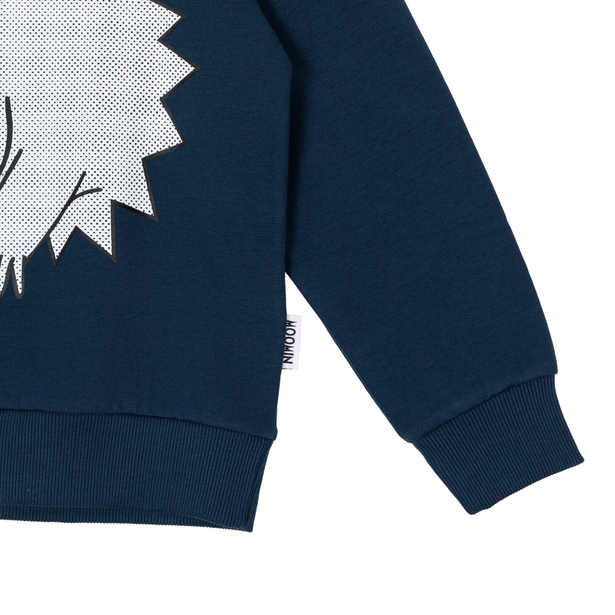 Moomin Kids Sweatshirt „Hey Moomin“ – Dark Blue - Print vorne & hinten Langarmshirt Moomin by Martinex 