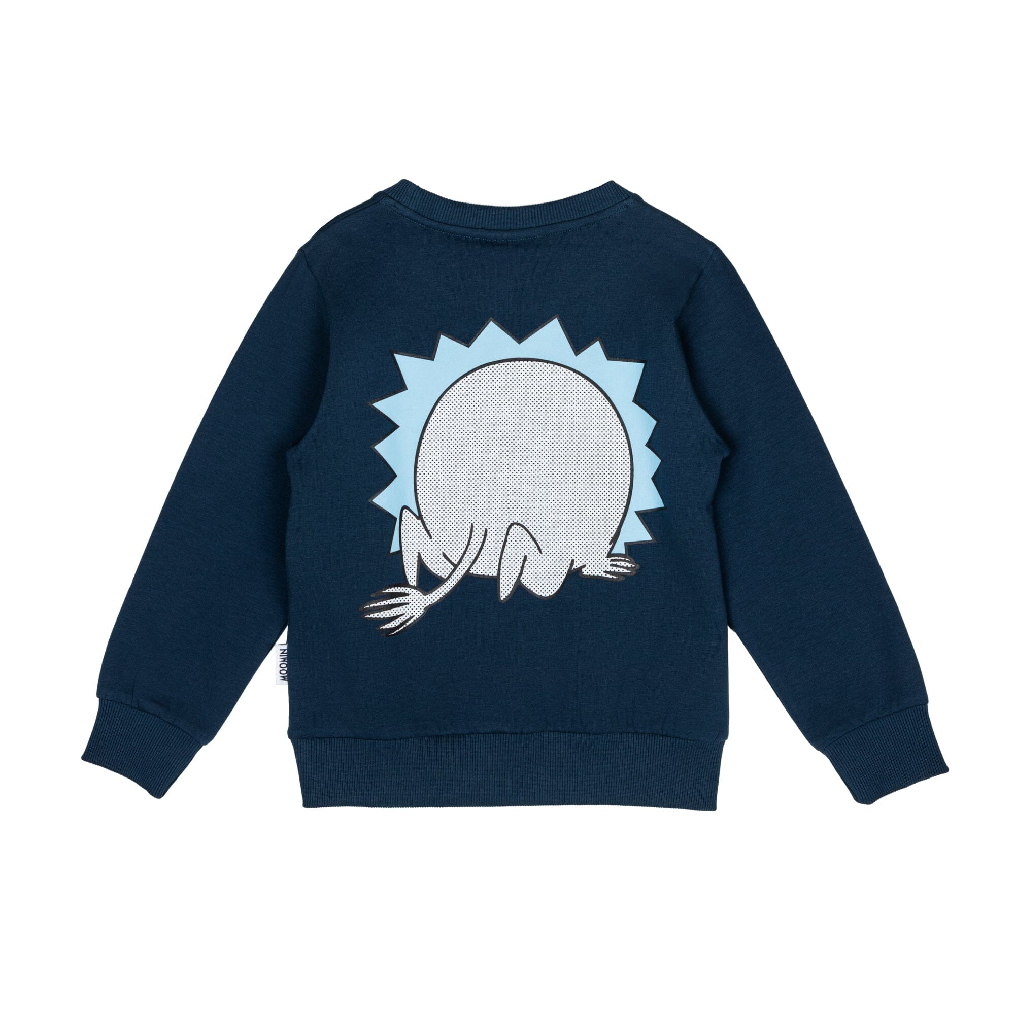Moomin Kids Sweatshirt „Hey Moomin“ – Dark Blue - Print vorne & hinten Langarmshirt Moomin by Martinex 