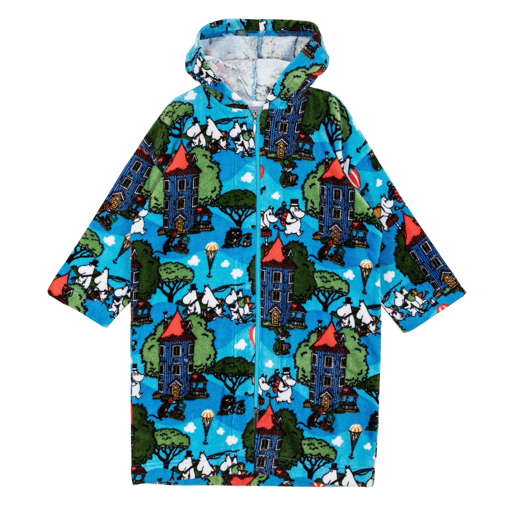 MOOMIN – Kinder-Bademantel „Home Yard“ Blau Bademantel Moomin by Martinex 98 / 104 