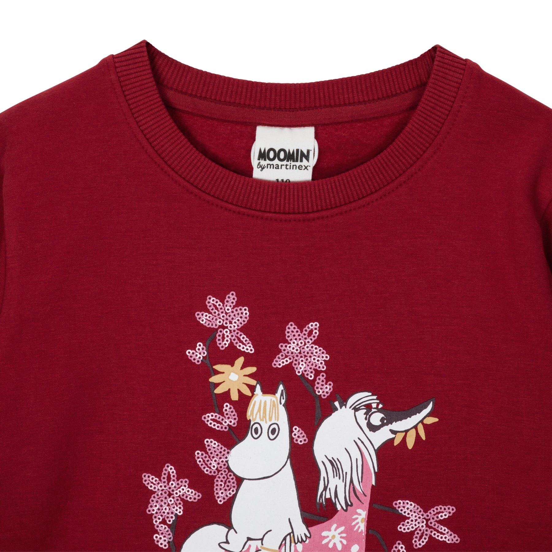 MOOMIN Kinder Sweatshirt „Snorkmaiden“ Burgundy – © Moomin Characters Langarmshirt Moomin by Martinex 