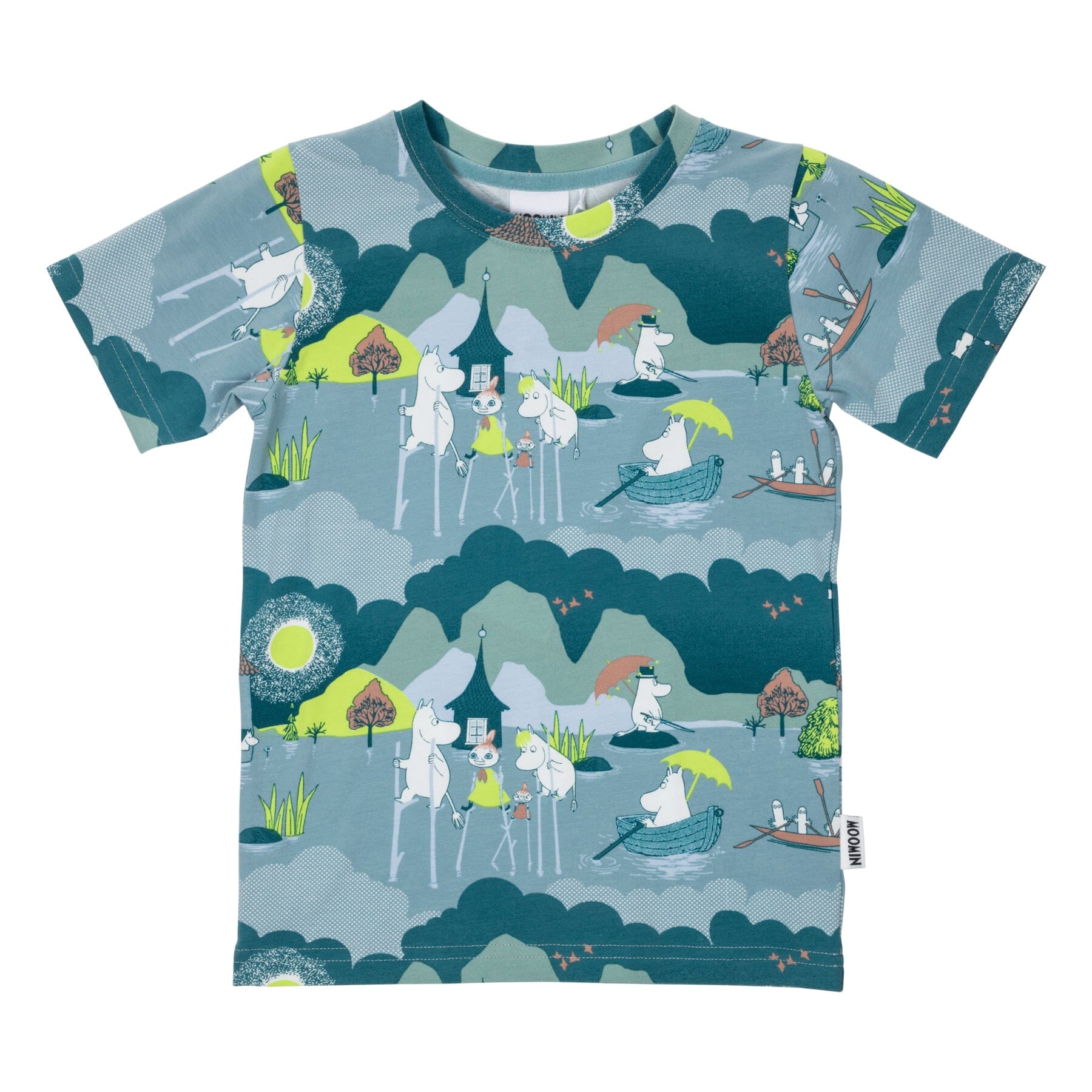 MOOMIN Kinder T-Shirt „Deluge“, Blau – © Moomin Characters T-Shirt Moomin by Martinex 104 