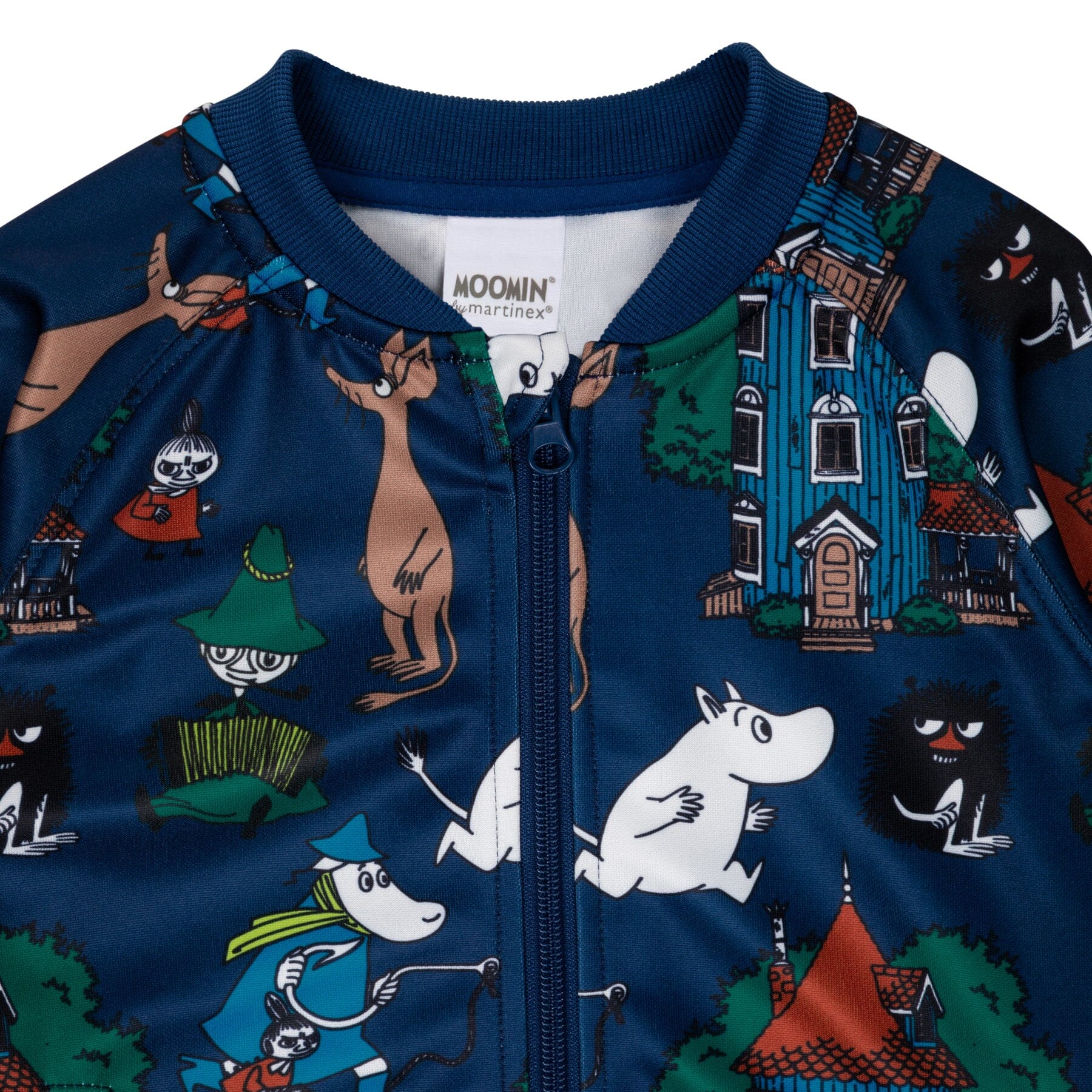 MOOMIN Kinder Track Jacket „Fuss“ Blau – © Moomin Characters Sweatjacke Moomin by Martinex 