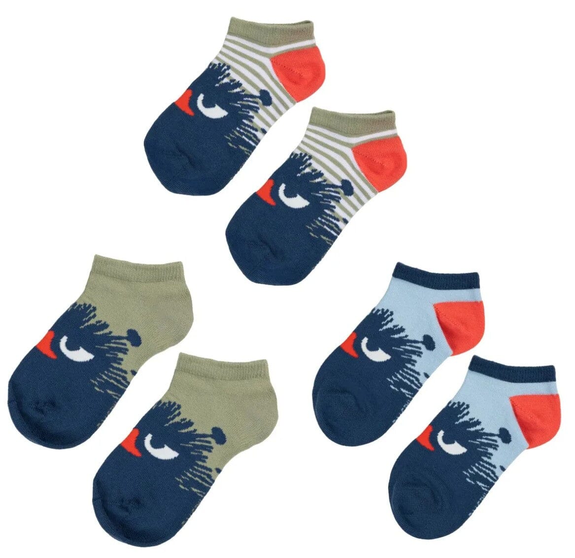 Moomin Stinky Sneaker-Socken 3er Pack Grün Socken Moomin by Martinex 23-26 