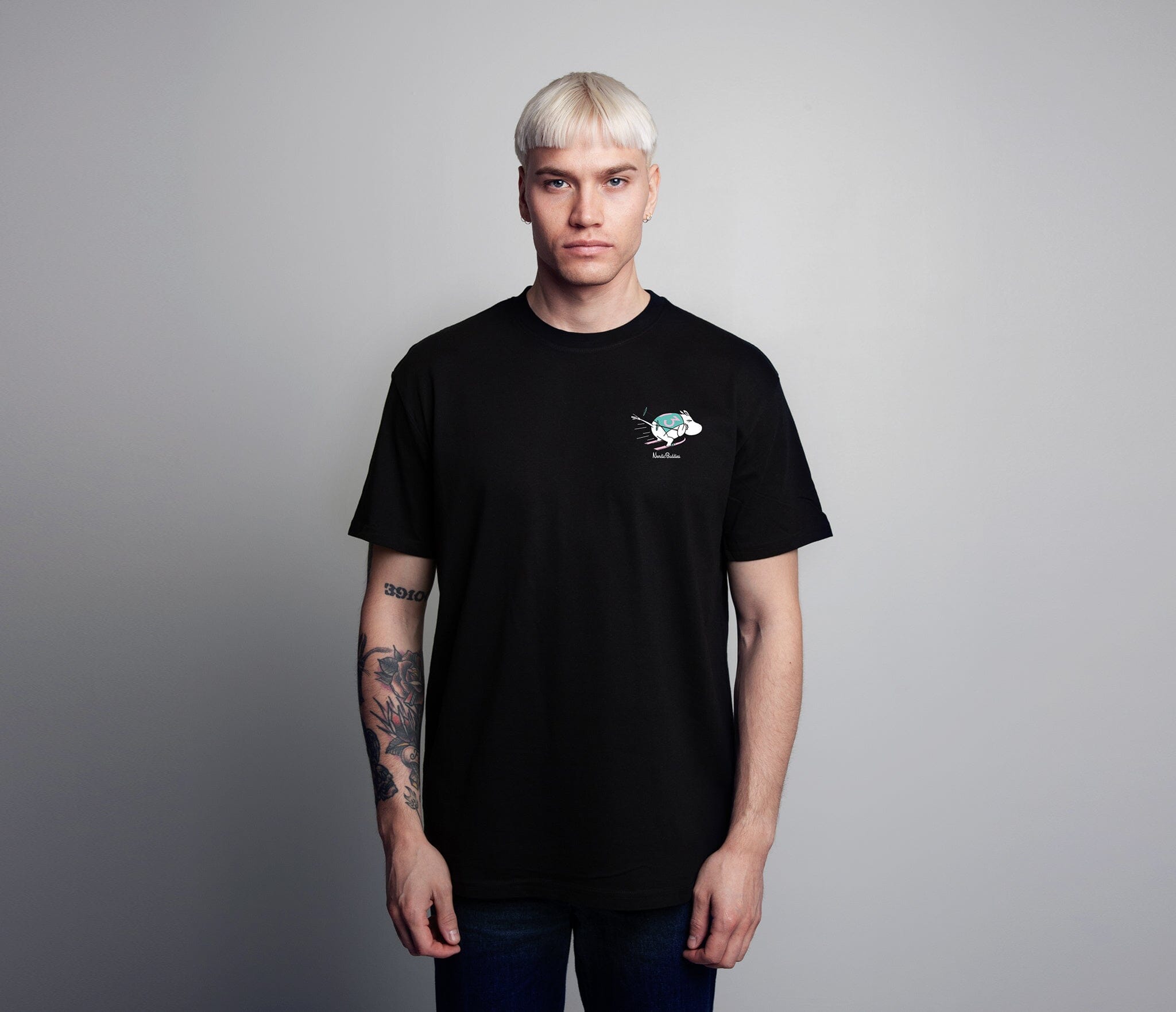 Nordicbuddies - Moomin Moomin T-Shirt Mumintroll schwarz T-Shirt Nordic Buddies 