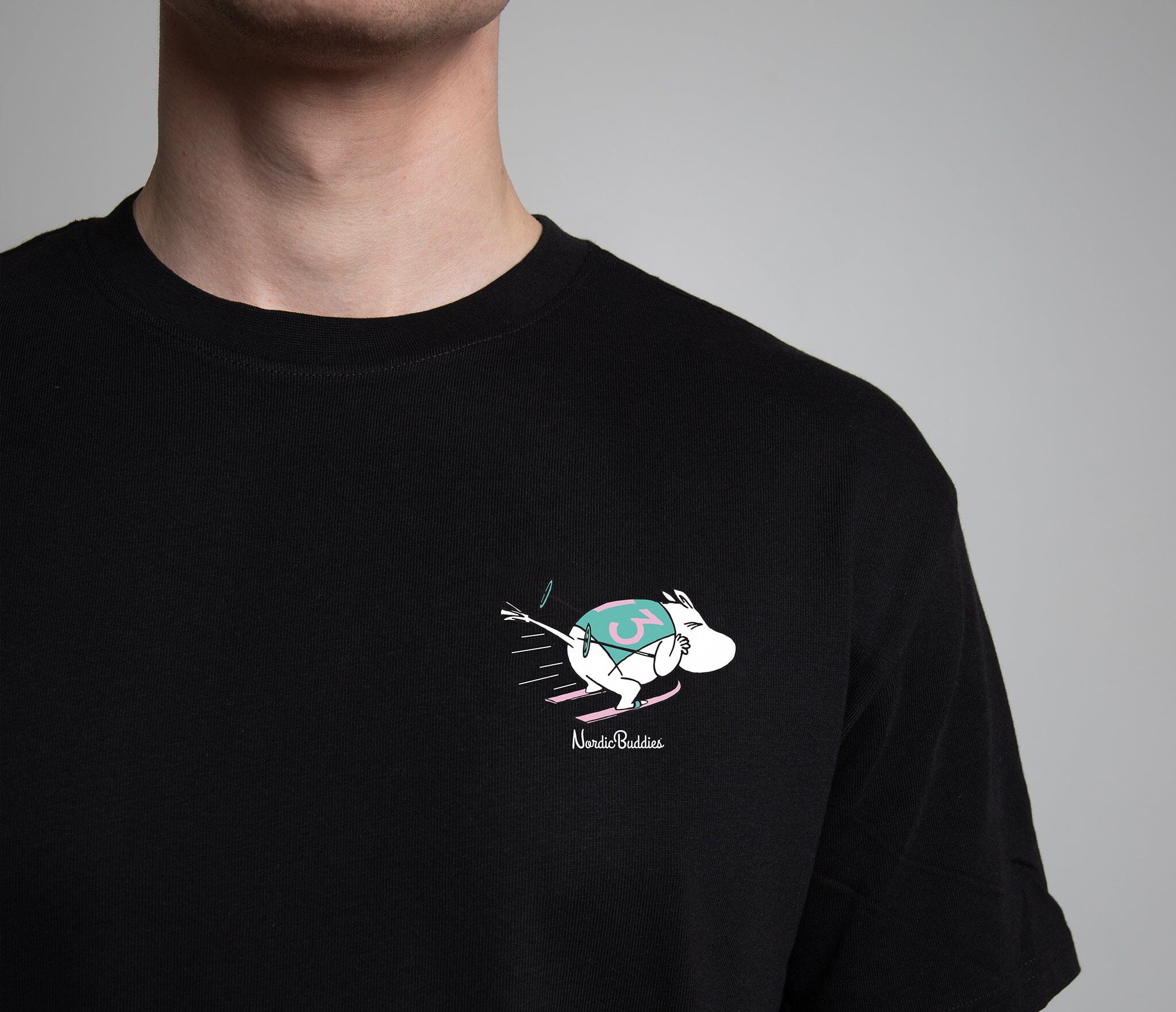 Nordicbuddies - Moomin Moomin T-Shirt Mumintroll schwarz T-Shirt Nordic Buddies 