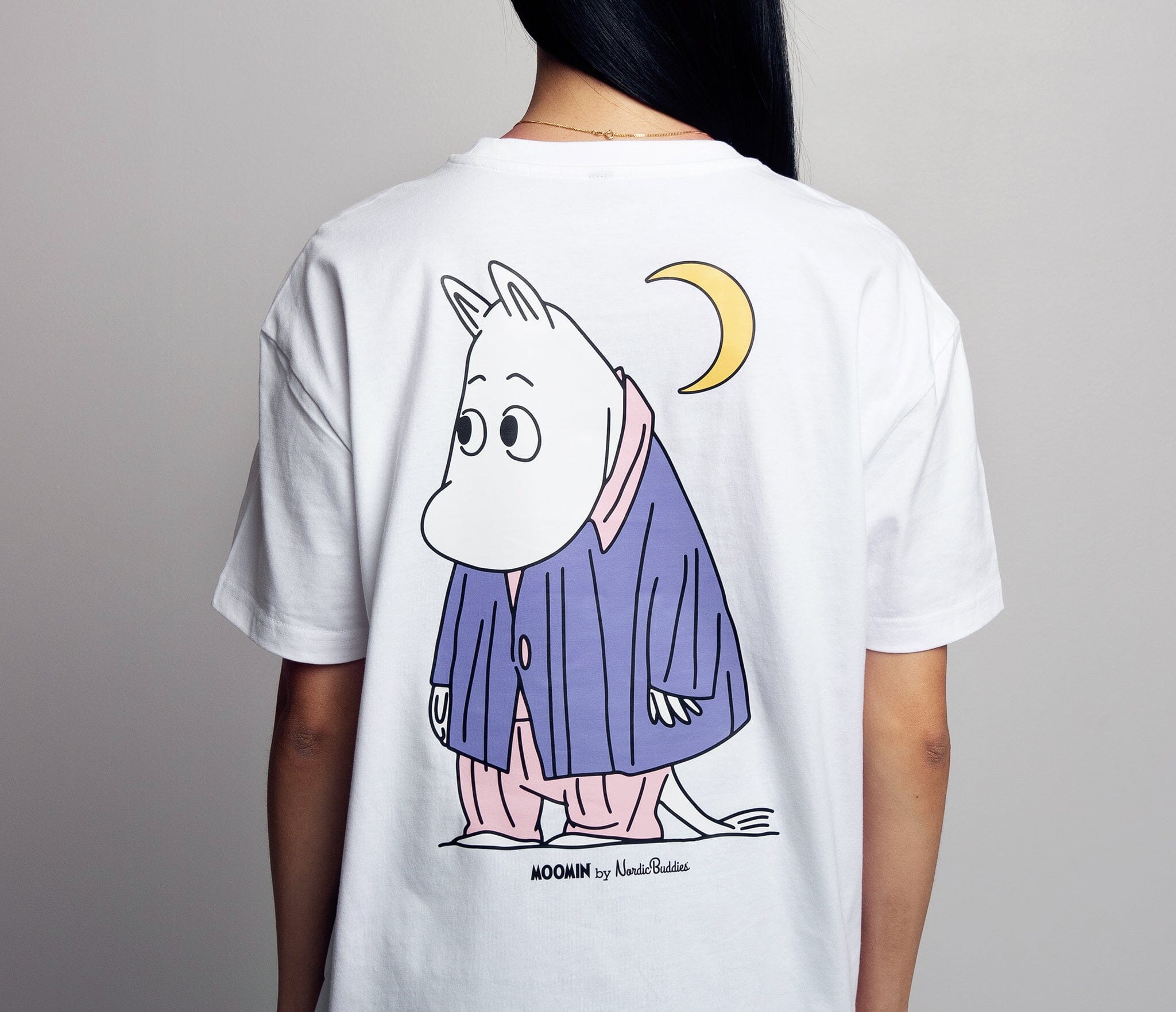 Nordicbuddies - Moomin Moomin T-Shirt Mumintroll weiß mit Laterne T-Shirt Nordic Buddies 