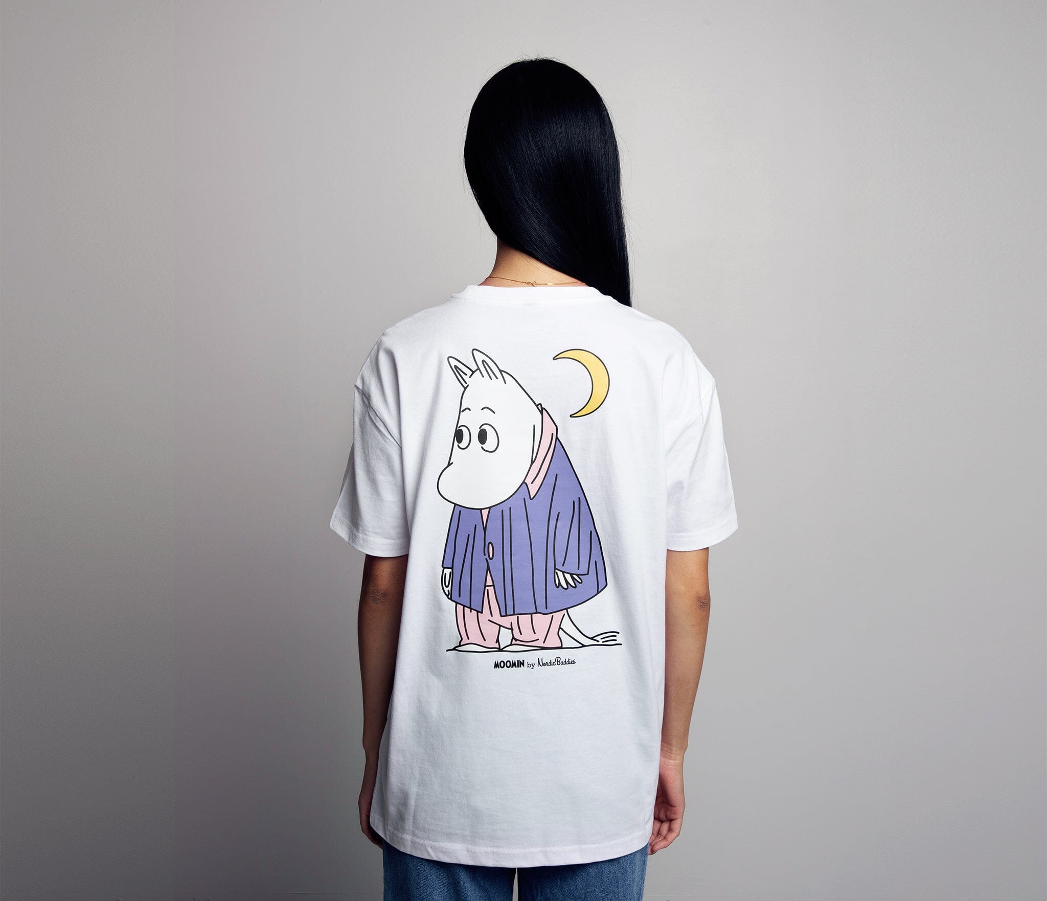 Nordicbuddies - Moomin Moomin T-Shirt Mumintroll weiß mit Laterne T-Shirt Nordic Buddies 