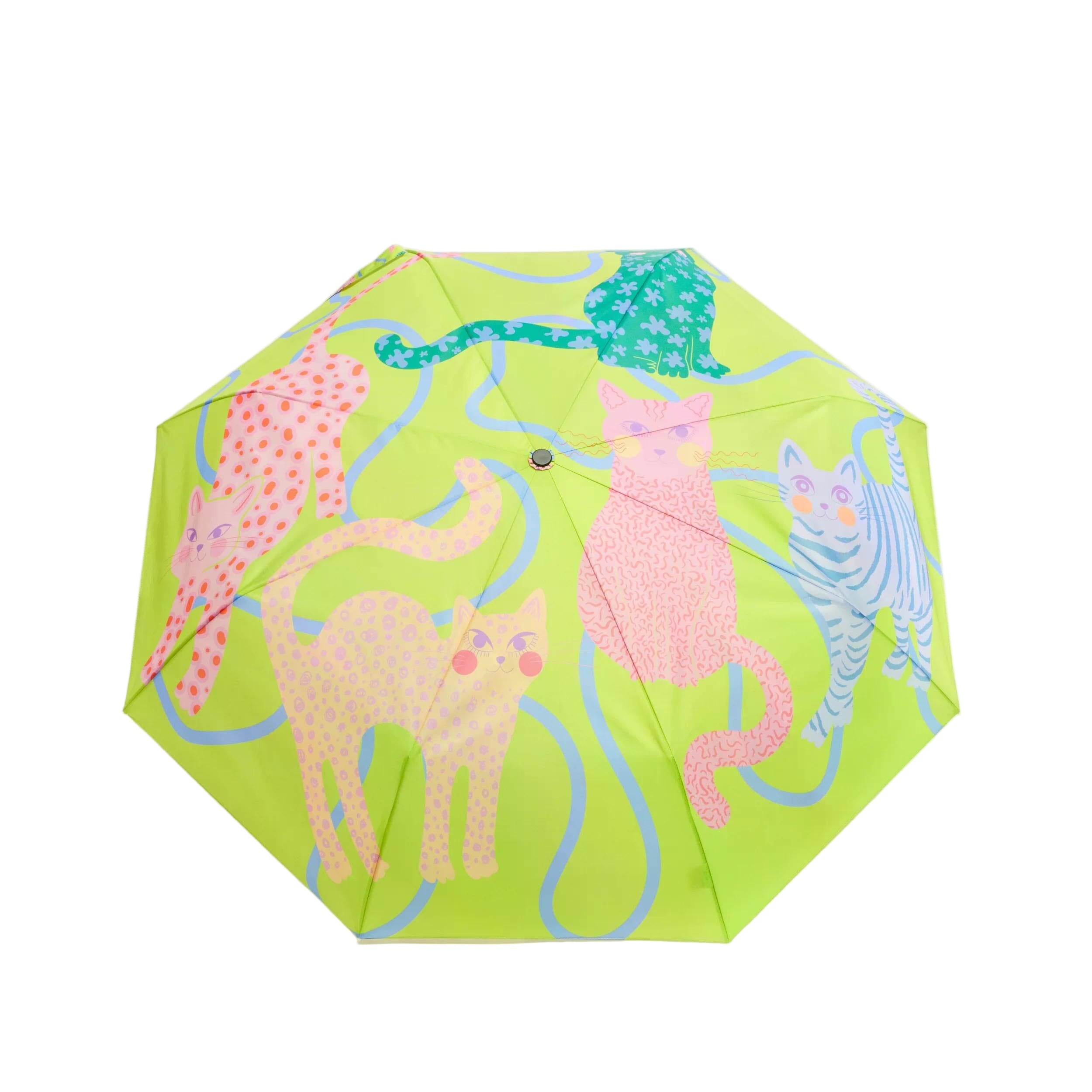 ORIGINAL DUCKHEAD EU Regenschirm mit Entenkopf - Arty Cats Lime Green Regenschirme ORIGINAL DUCKHEAD 