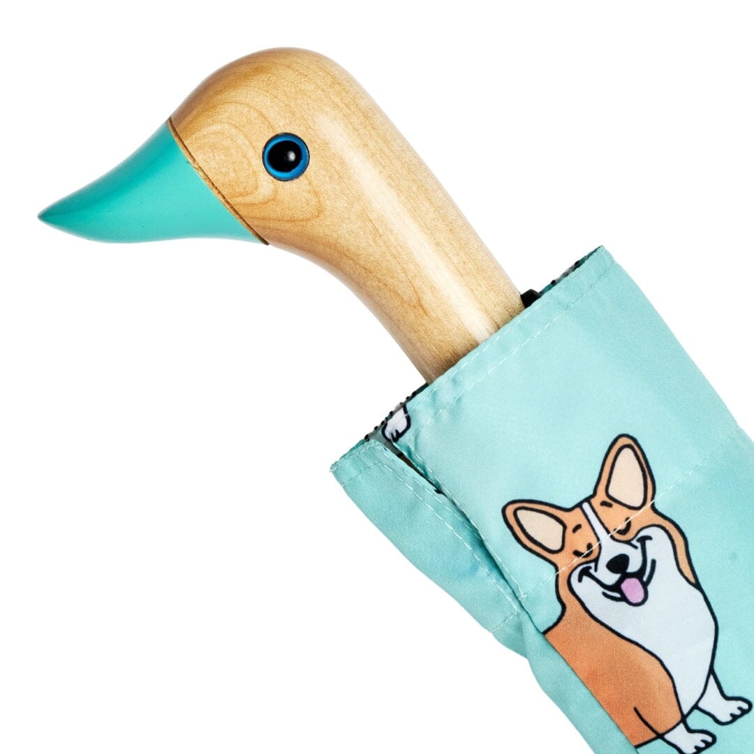 ORIGINAL DUCKHEAD EU Regenschirm mit Entenkopf - Coucou Suzette - Corgi Dog MintCopy Regenschirme ORIGINAL DUCKHEAD 