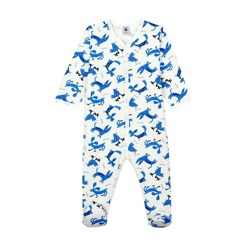 Petit Bateau Bodysuit mit Allover lustigen Tieren aus Baumwolle Einteiler / Bodysuits Petit Bateau 