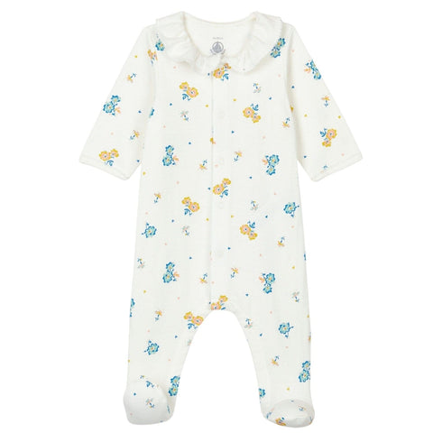 Petit Bateau Bodysuit mit Allover Blumen Print creme Einteiler / Bodysuits Petit Bateau 