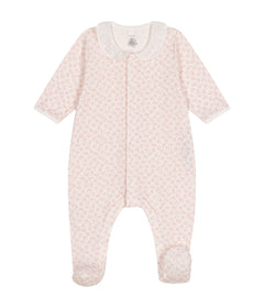 Petit Bateau cremefarbener Strampler mit rosa Blumenmuster Strampler Petit Bateau 