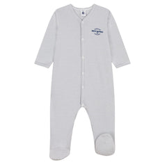 Petit Bateau Ringelstrampler in grau aus Baumwolle Strampler Petit Bateau 