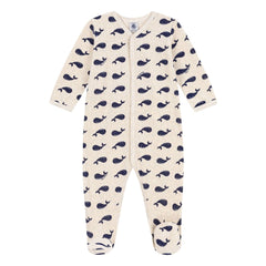 Petit Bateau Baby-Strampler aus Samt mit Walmotiv Strampler Petit Bateau 