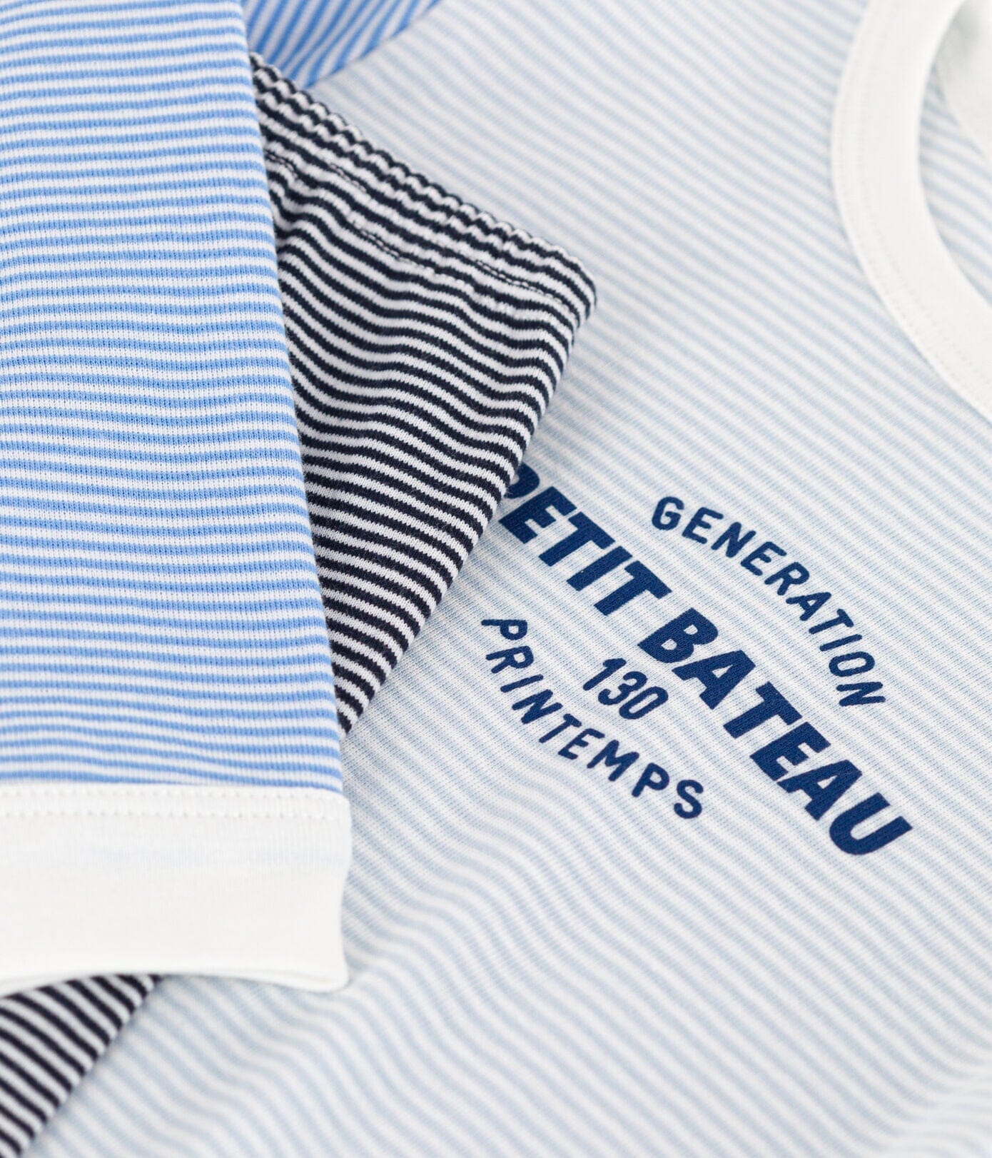 Petit Bateau Pyjama Ringelstreifen Mehrfarbig aus Rippstrick Schlafanzug Petit Bateau 