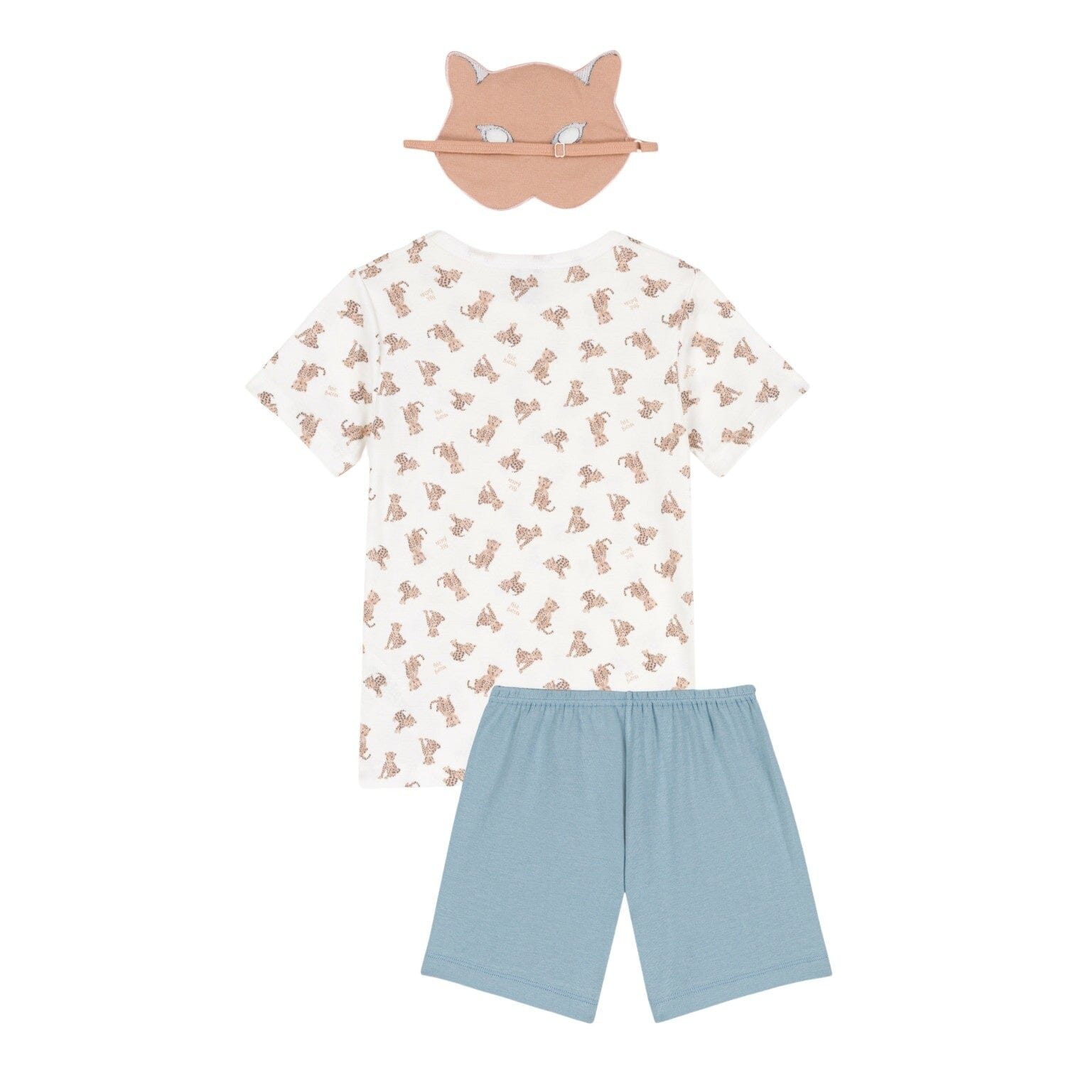 Petit Bateau Baumwoll-Pyjama mit Leoparden Print und Maske Schlafanzug Petit Bateau 