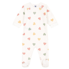 Petit Bateau Nicki Strampler weiß mit bunten Herzen Strampler Petit Bateau 
