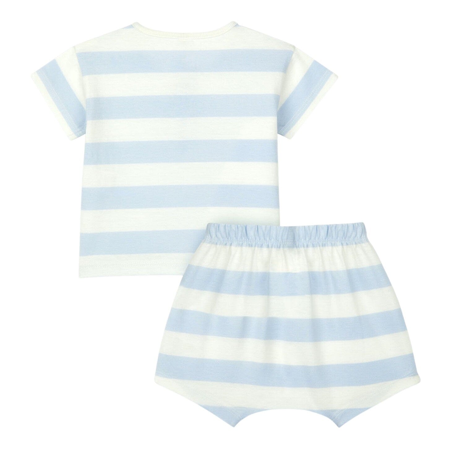 Petit Bateau 2-teiliges Baby-Set aus gestreiftem T-Shirt und Shorts Baby Kombination Petit Bateau 
