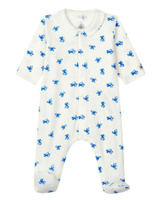 Petit Bateau Bodysuit mit Allover blaue Affen aus Bio-Baumwolle Einteiler / Bodysuits Petit Bateau 