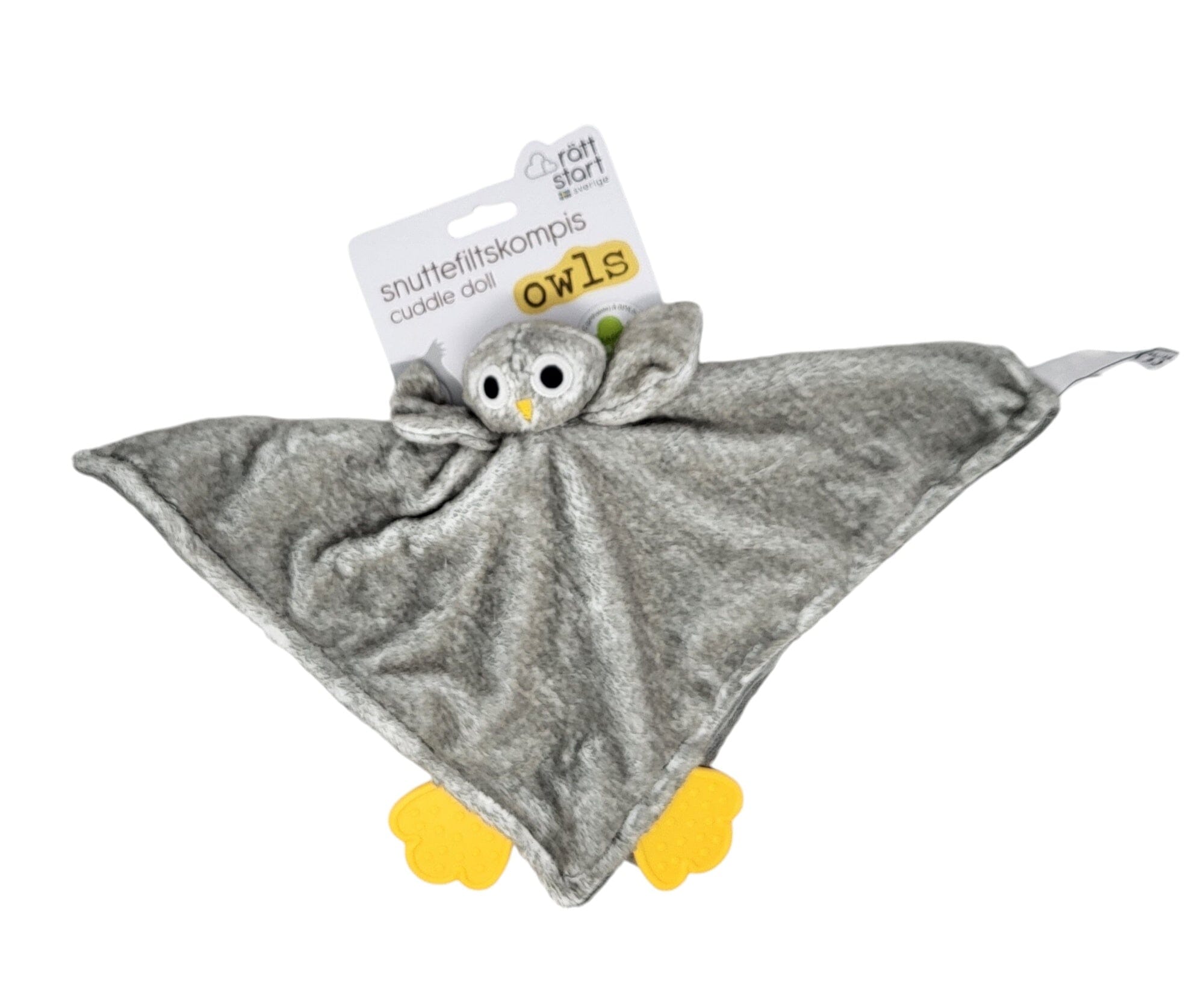 Rätt Start - Kuscheltuch Eule grau Schmusetuch kuschelig weich Kuscheltuch Rätt Start 