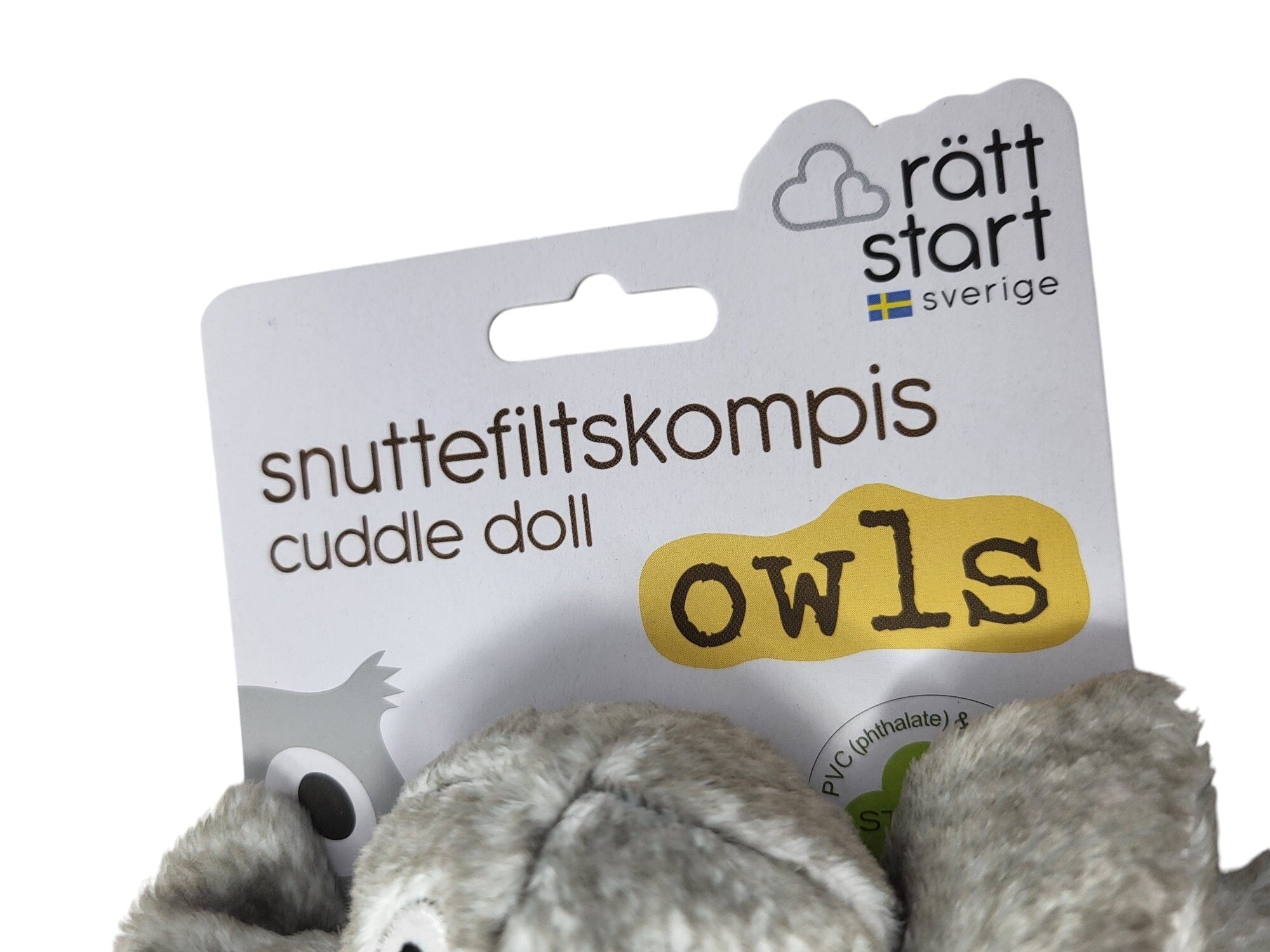 Rätt Start - Kuscheltuch Eule grau Schmusetuch kuschelig weich Kuscheltuch Rätt Start 