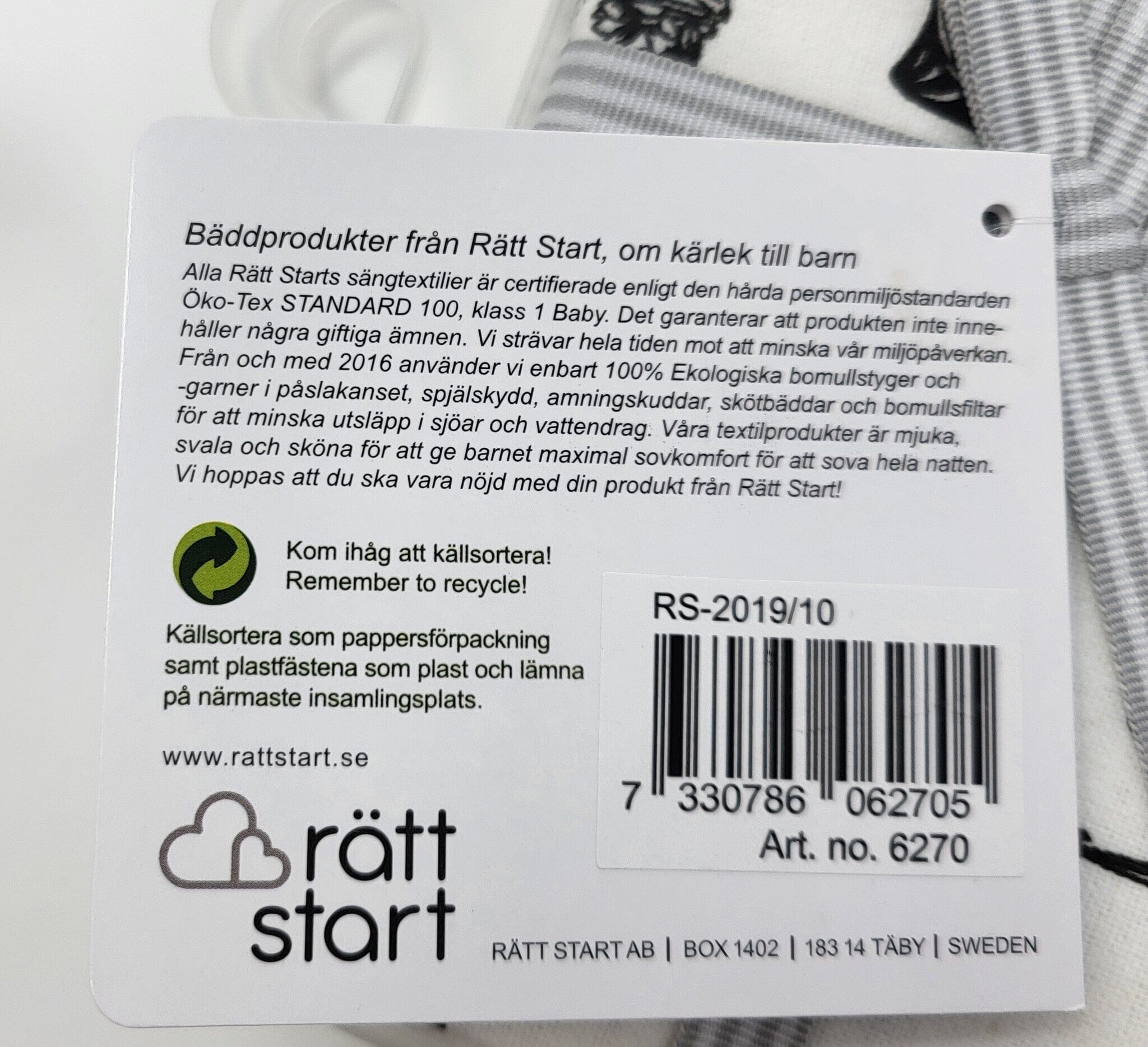 Rätt Start Moomin Flanelldecken Set 3-teilig weiß schwarz Babydecke Rätt Start 