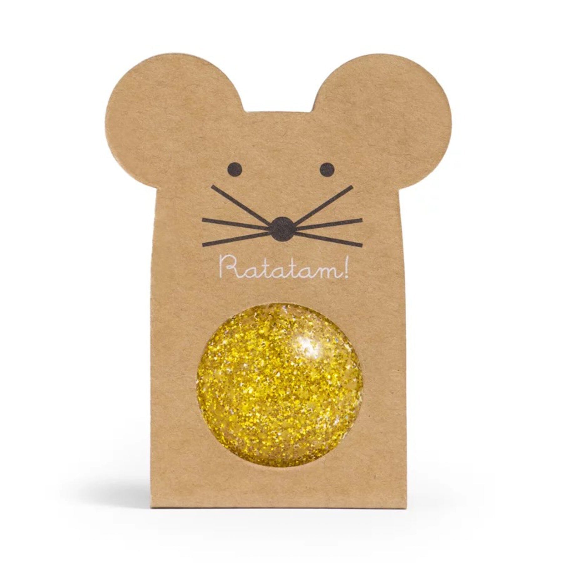 Ratatam – „Mouse Star Ball“ Flummi mit Glitzersternen (Ø 43 mm) Aktivity- Spielzeug RATATAM 