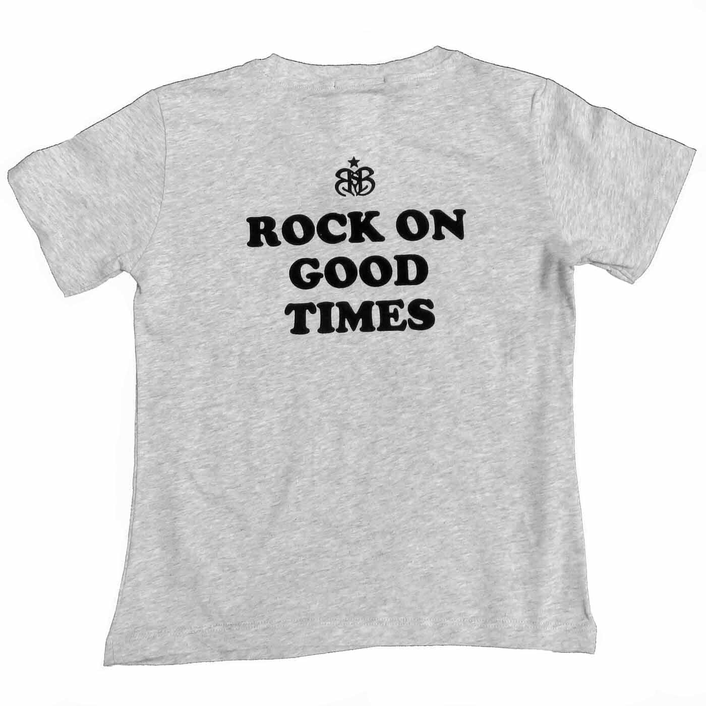 Rock Star Baby T-Shirt „Smiley Star“ in Grau Melange (Baby) T-Shirt Rock Star Baby 