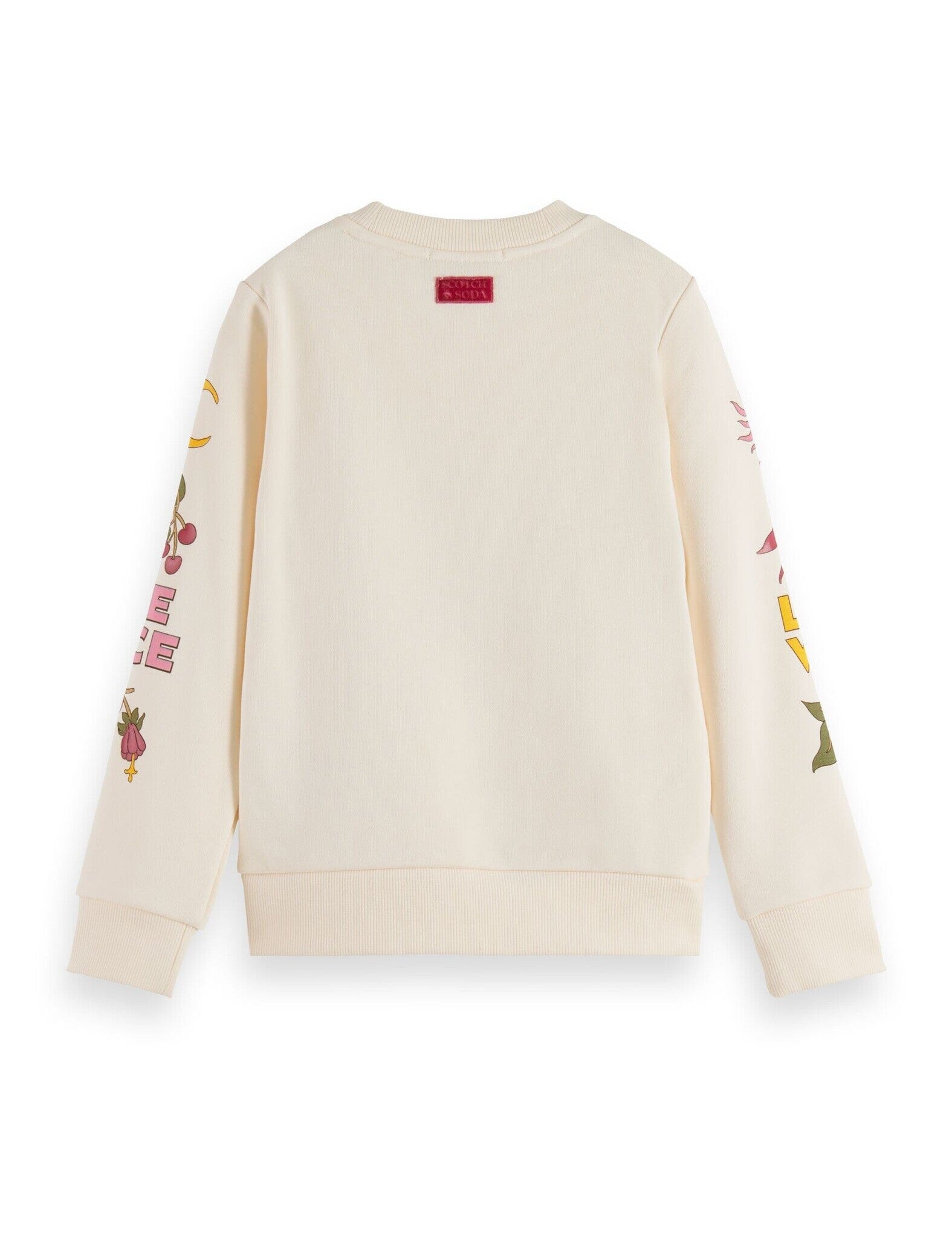 SCOTCH & SODA Kinder Artwork Sweatshirt soft ice/ creme Love Peace Happiness Print mehrfarbig Sweatshirt Scotch & Soda 