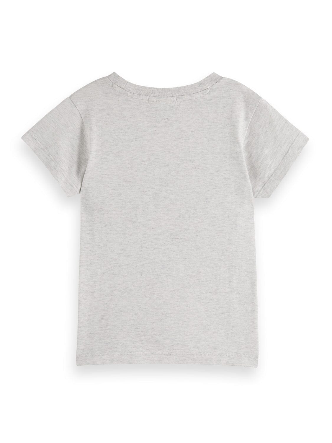 SCOTCH & SODA Kinder T-Shirt hellgrau greymelange Natur Haus Blumen Print T-Shirt Scotch & Soda 