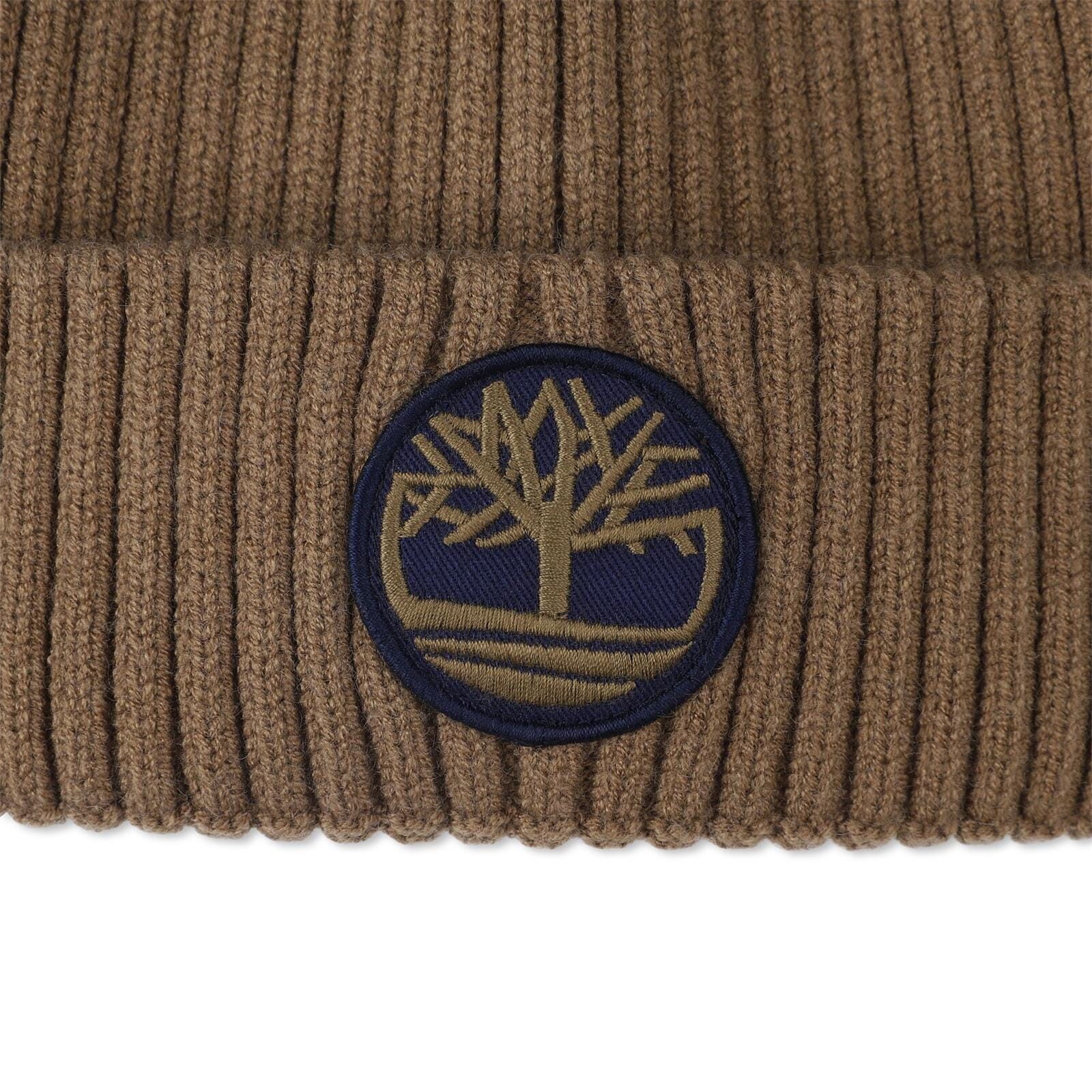 TIMBERLAND Beanie „Logo Patch“ – Rippstrick in Khaki Mütze Timberland 