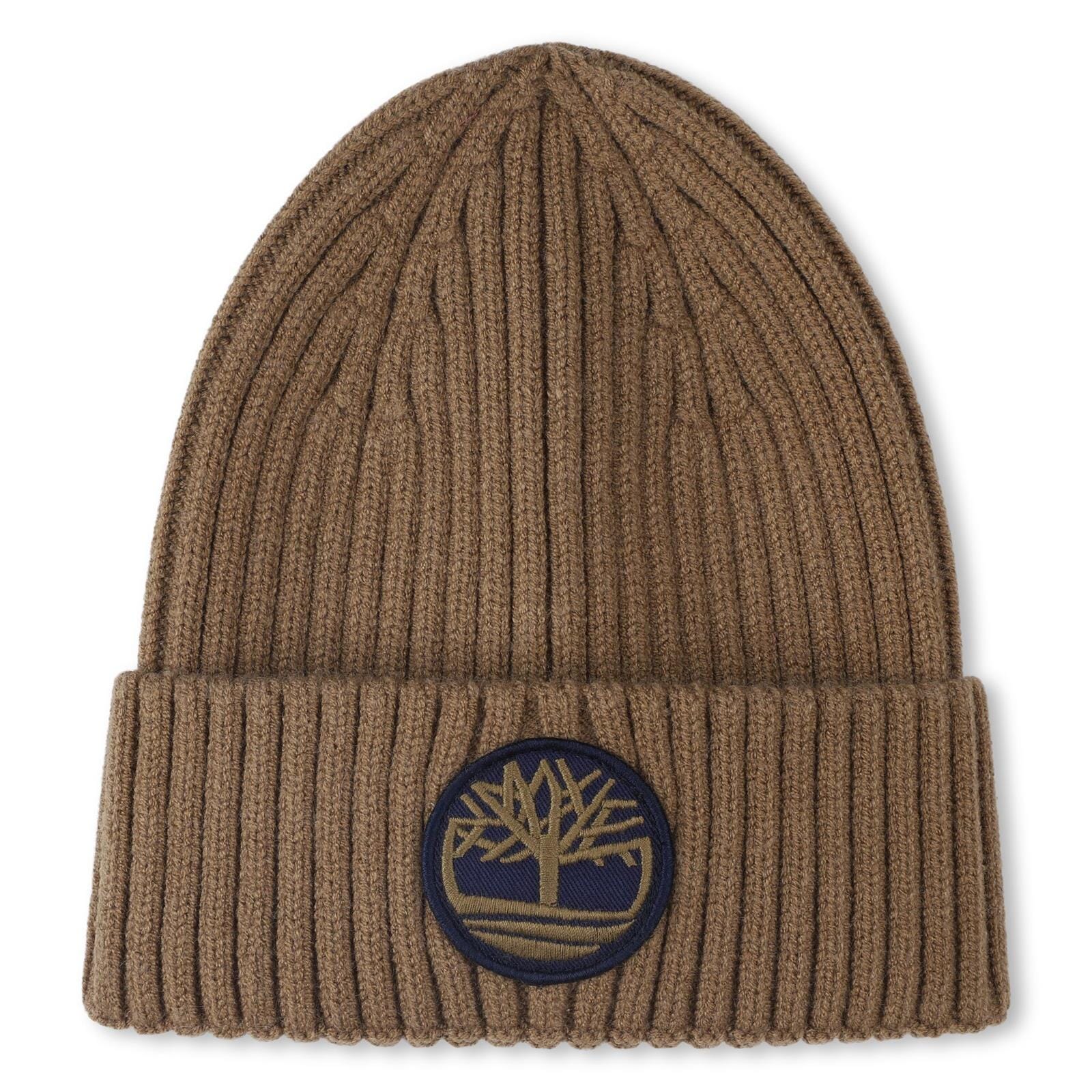 TIMBERLAND Beanie „Logo Patch“ – Rippstrick in Khaki Mütze Timberland T3 (8-12 Jahre) 