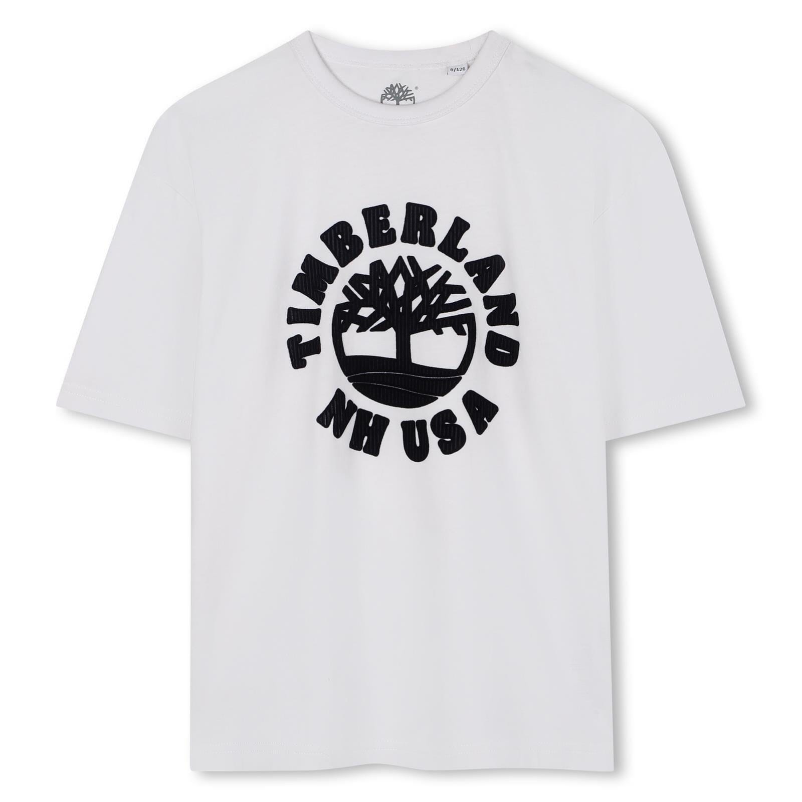 TIMBERLAND Kids T-Shirt „Circle Tree Logo“ – Weiß T-Shirt Timberland 