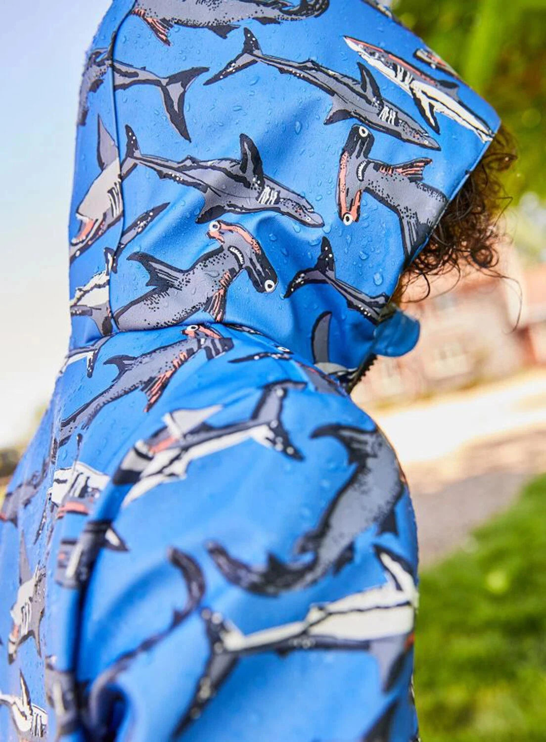 Tom Joule Regenjacke „Skipper“ blau mit Haien Regenjacken TOM JOULE 