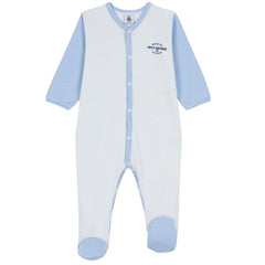 Petit Bateau Ringelstrampler blau aus Bio-Baumwolle Strampler Petit Bateau 