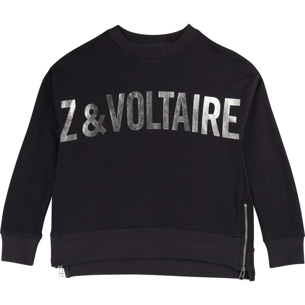 Zadig & Voltaire Sweatshirt schwarz silber metallic Sweatshirt Zadig & Voltaire 