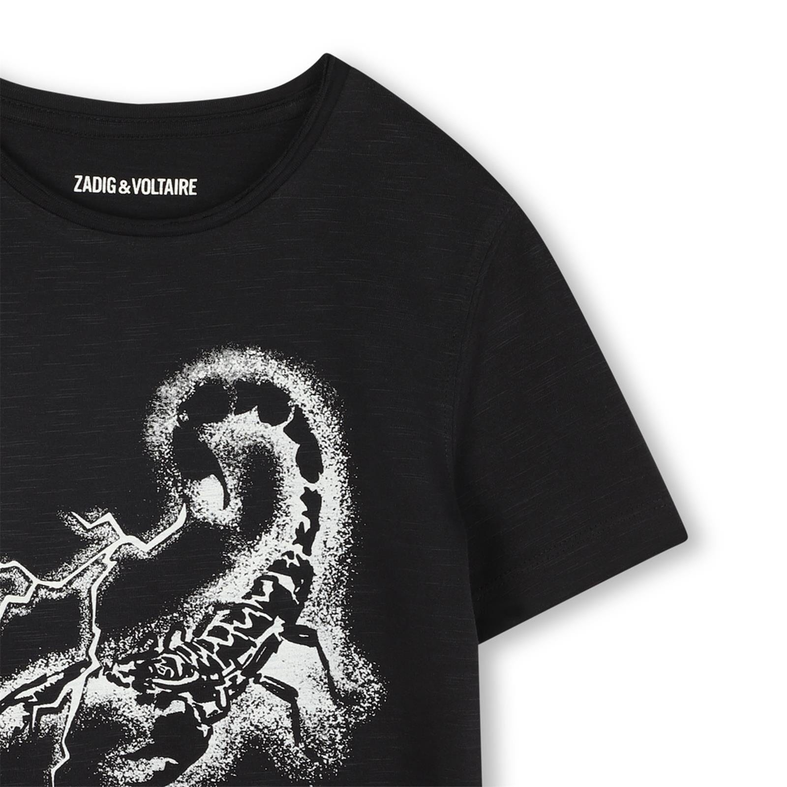 Zadig&Voltaire Kinder-T-Shirt mit Skorpion-Print – Anthrazit T-Shirt Zadig & Voltaire 