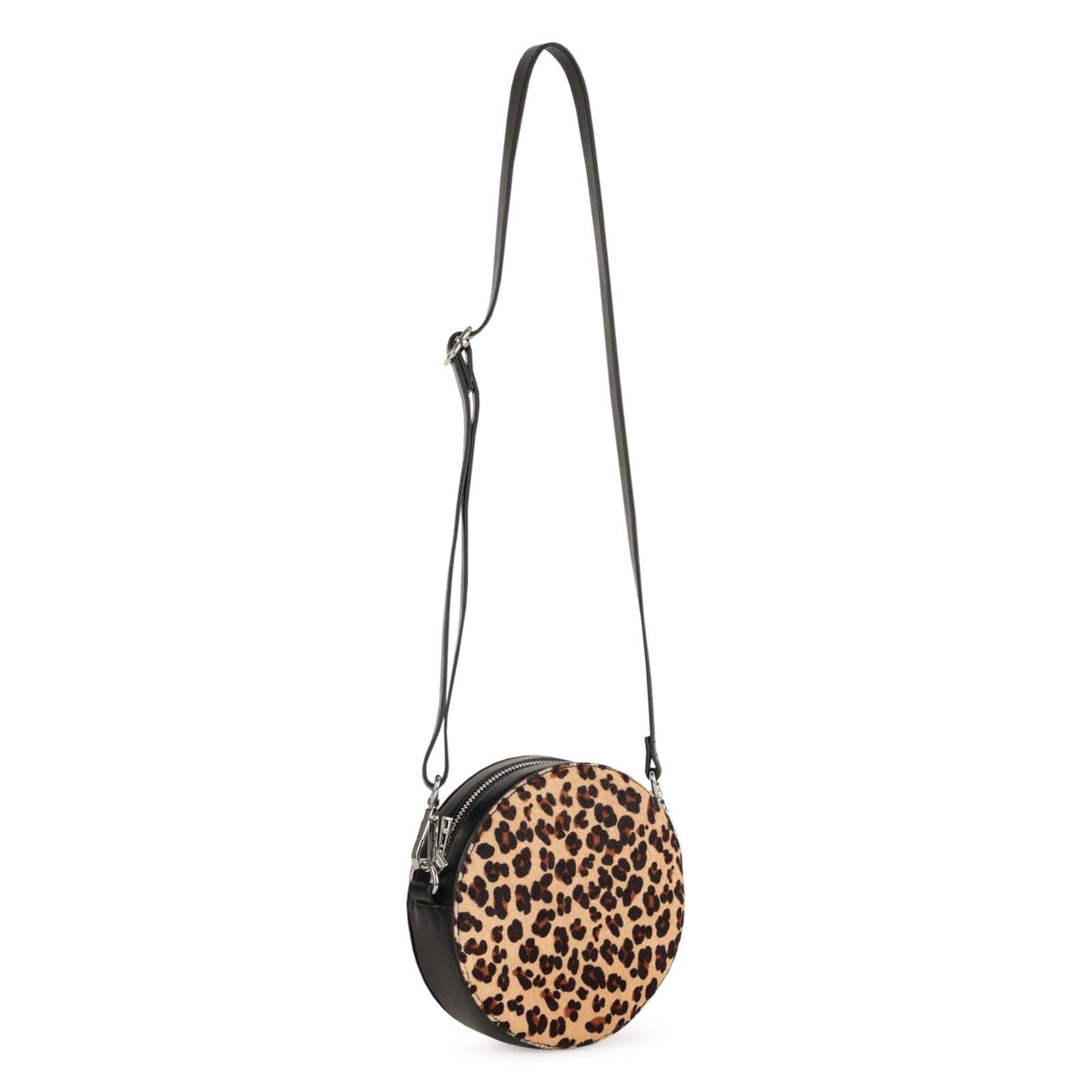 Zadig&Voltaire runde Handtasche aus Rindsleder – Leopard/Schwarz Tasche Zadig & Voltaire 